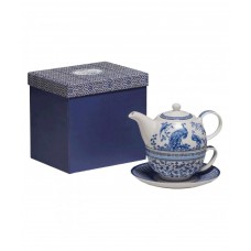 Набор для чая: чашка, блюдце, заварный чайник English Blue