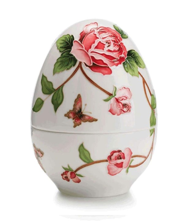 Фарфоровая шкатулка Яйцо, ручная роспись