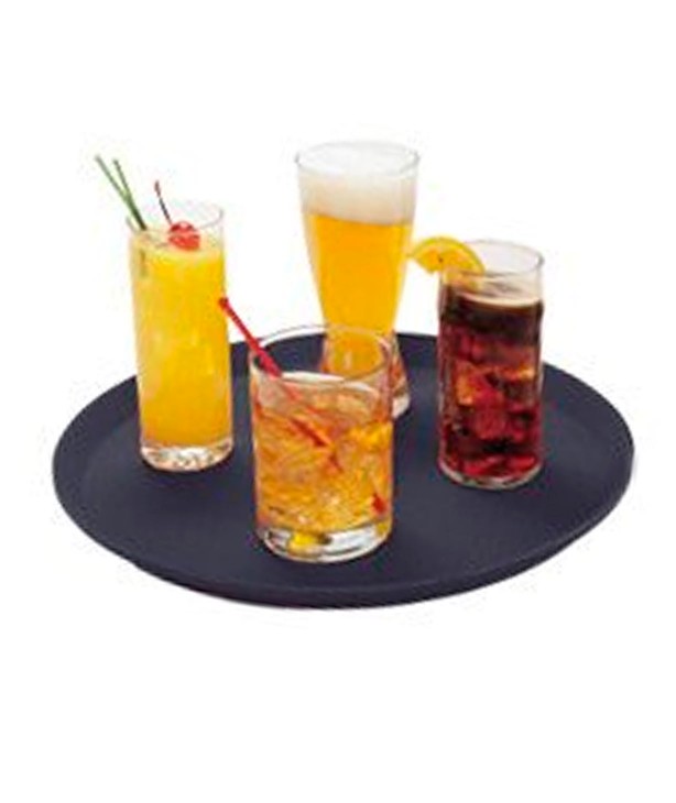 Поднос Cambro круглый, черный 405 мм