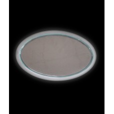 Блюдо овальное для презентации 345*220 мм, прозр. стекло, сат. кайма, Orb